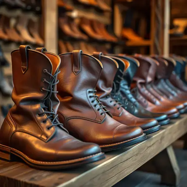 Heritage boots on display