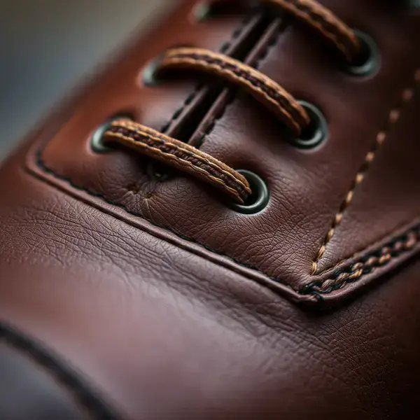 Close-up of leather texture details