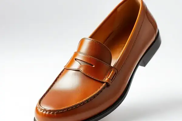 Premium tan leather loafers